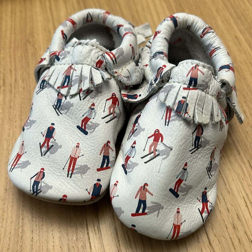 Freshly picked moccasins. Special edition OLYMPIC skiiing